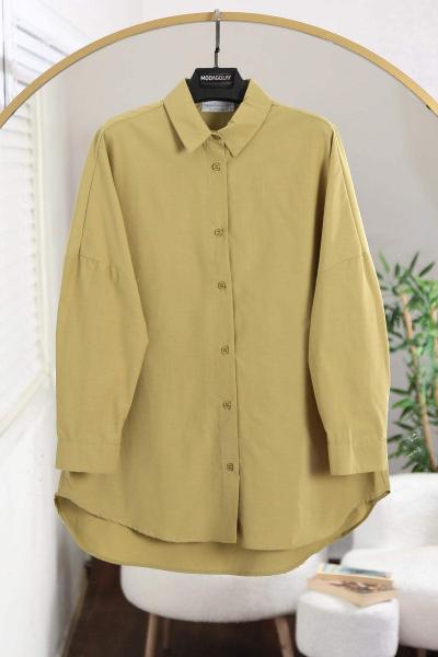 Boyfrend Poplin Gömlek Açık Yeşil