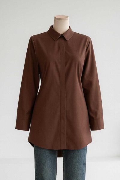 Boyfrend Basıc Gömlek Açık Kahve