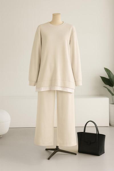 Çizgili Garnili Pantolonlu Oysho Takım Taş