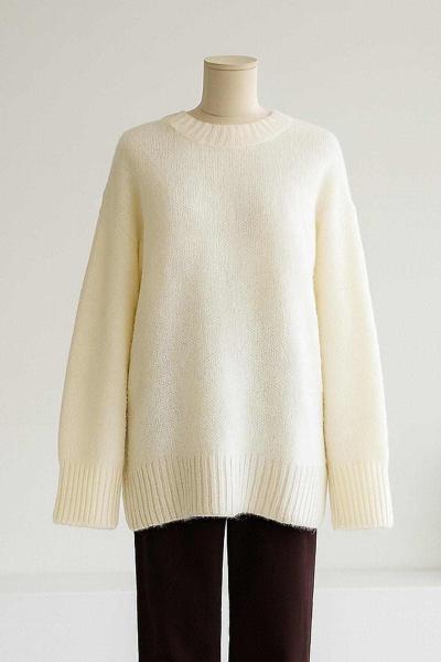 Sıfır Yaka Havlu Triko Tunik Kemik