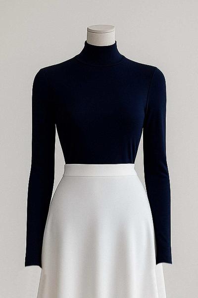 Dik Yakalı Parmak Geçmeli Oysho Bady Lacivert