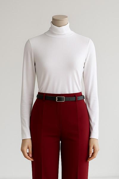 Yarım Balıkçı Uzun Kollu Battal Vizkon Bady Beyaz