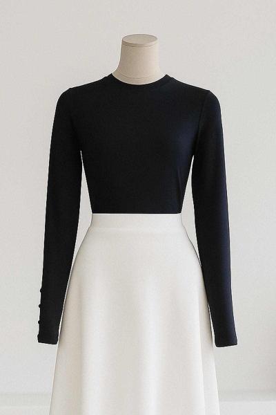 Sıfır Yaka Kolları Düğmeli Oysho Bady Lacivert