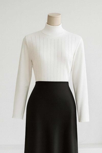 Dik Yaka Taş Şeritli Bady Ekru