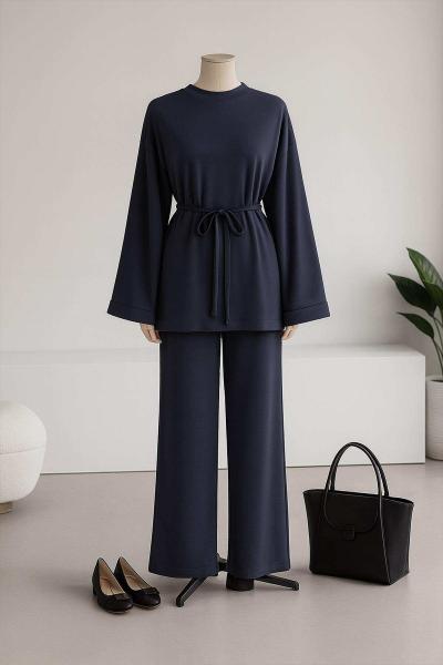 Duble Kol Yırtmaçlı Pantolonlu Oysho Takım Füme