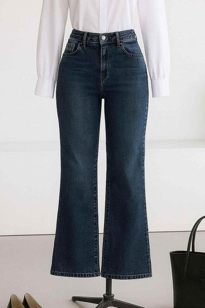 İspanyol Paça Skınny Kot Pantolon Koyu Mavi