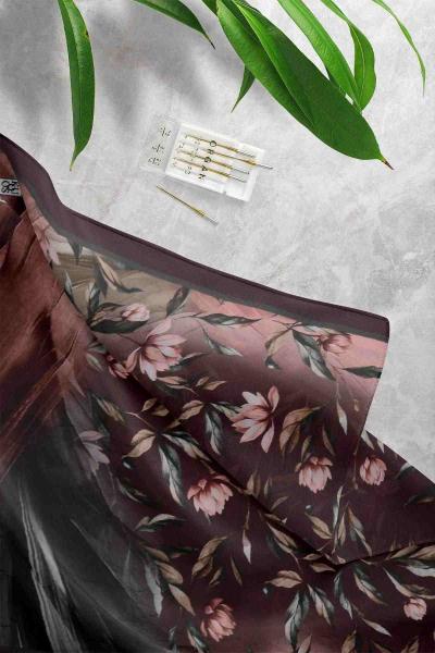 Krash Desenli Şal Kahve