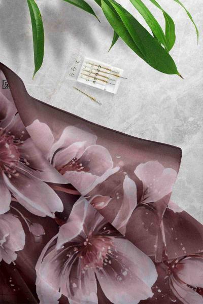 Krash Desenli Şal Sütlü Kahve