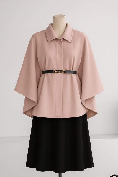 Beli Kemerli Kaşe Panço Bej