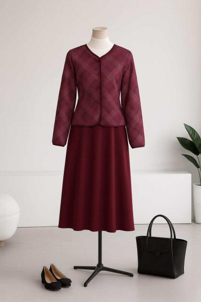 Ekoseli Scuba Etekli Takım Mürdüm