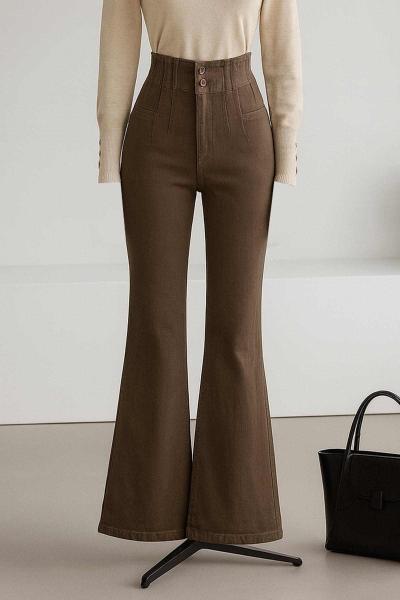 Pensli İspanyol Kot Pantalon Toprak