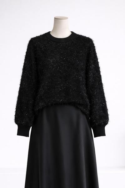 Ponponlu Sakalı Kısa Kazak Siyah