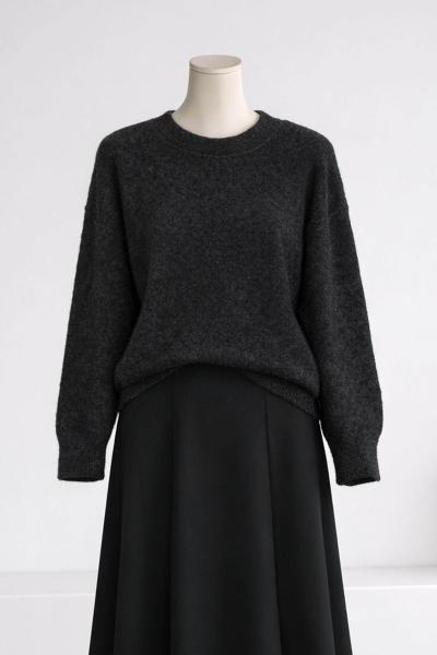 Bisiklet Yaka Elitli Setona Kazak Antrasit