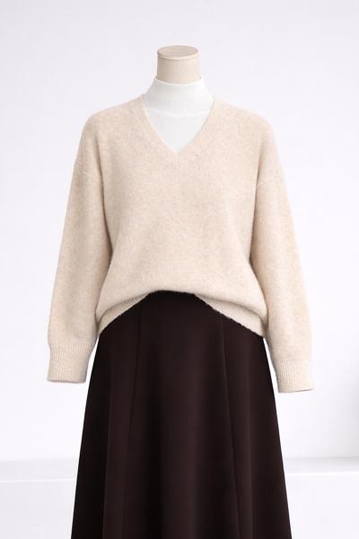 V Yaka Yumoş Triko Kazak Taş