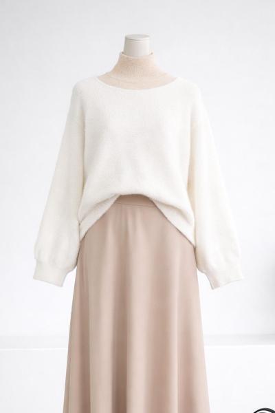 Yarasa Kalıp Yumoş Triko Kazak Kemik