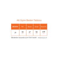 Anvelop Bağlamalı Keten Pantolon_Ekru