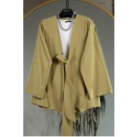 Beli Bağlamalı Keten Kimono_Olive