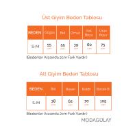 Taş Düğmeli Bağlamalı  Pantolonlu Ayrobin Takım_İndigo