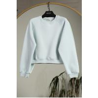 Yan Dikişli Üç İplik Crop Sweat_Bebe Mavi