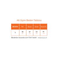 Yandan Bağlamalı Scuba Etek_Mürdüm